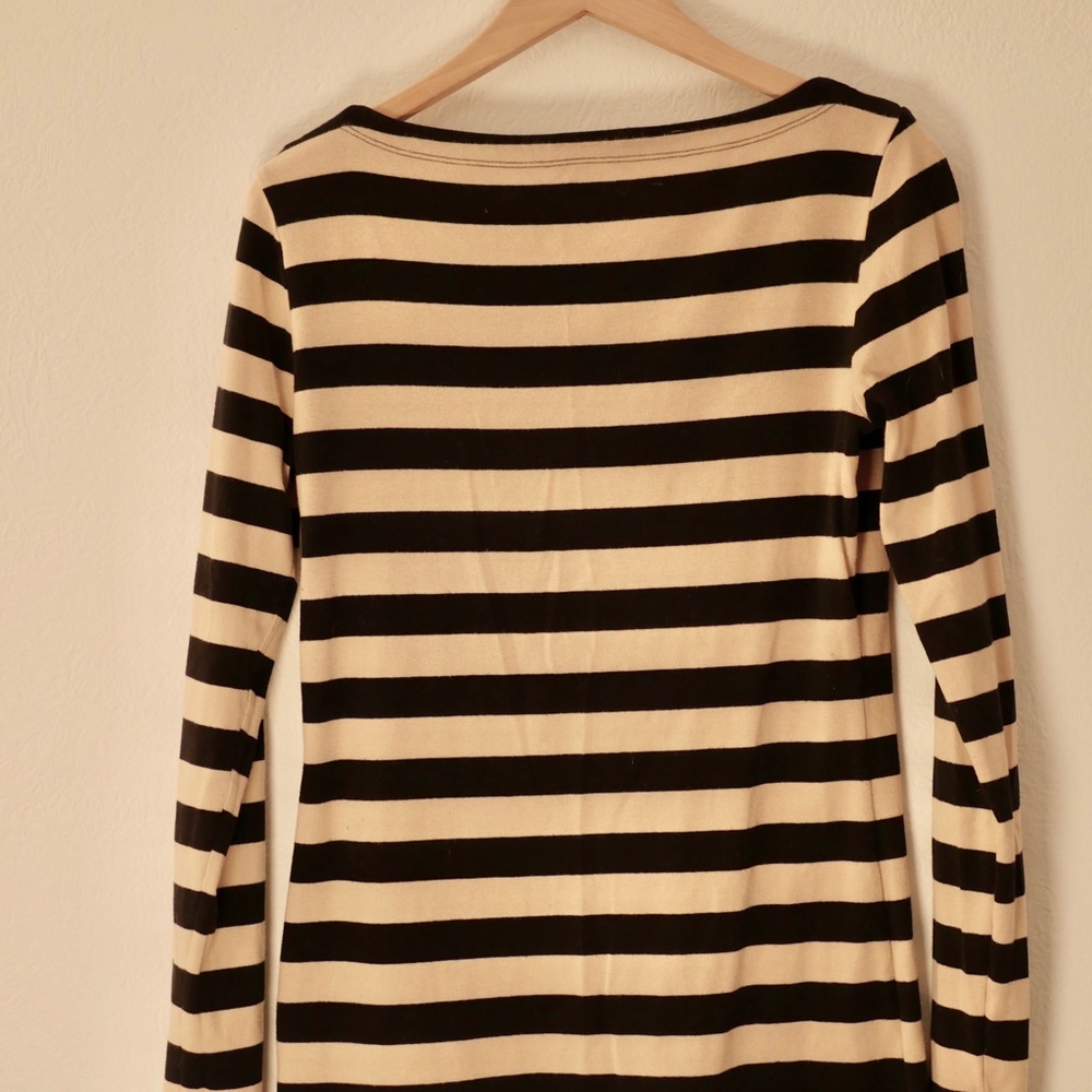 Banana republic cream and black striped shirt - Picture 4 of 4